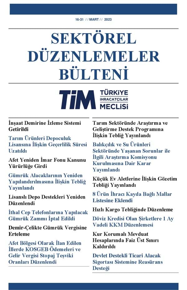 16-31 Mart 2023 Bülteni 